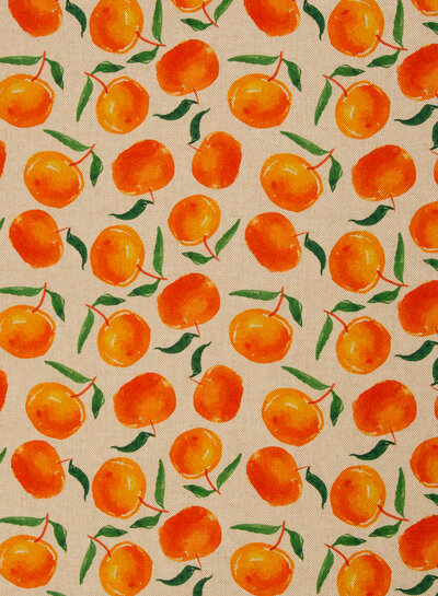 Madeline oranges - naturel canvas