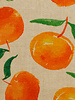 Madeline oranges - natural canvas