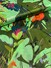 Marylene Madou green flower field - beautiful satin viscose