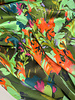 Marylene Madou green flower field - beautiful satin viscose