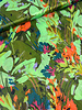 Marylene Madou green flower field - beautiful satin viscose
