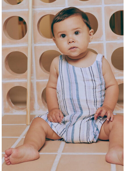 Katia fabrics blue jeans stripes - muslin