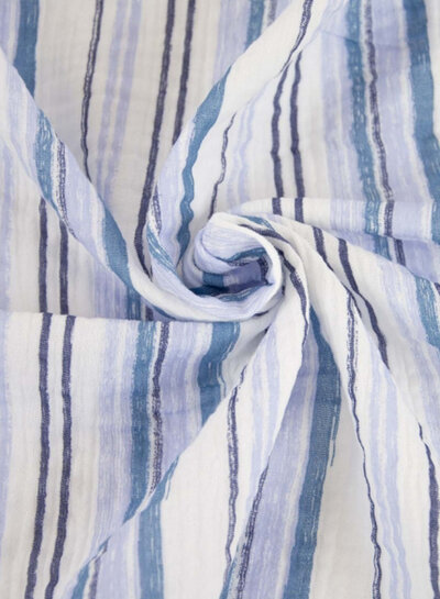 Katia fabrics blue jeans stripes - muslin