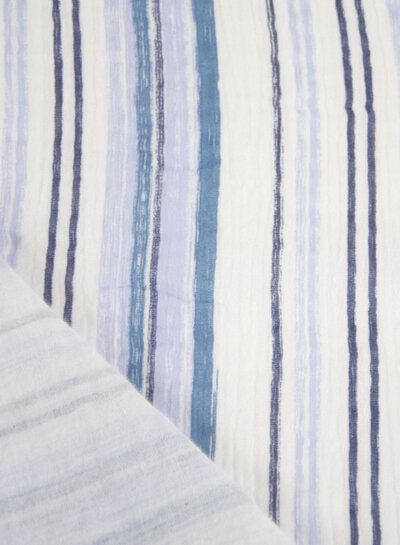 Katia fabrics blue jeans stripes - muslin