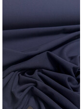 navy blue - italian crepe - medium weight