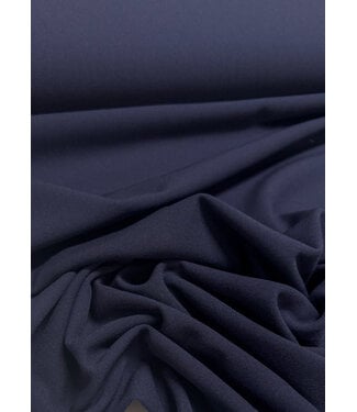 navy blue - italian crepe - medium weight