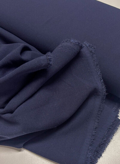 marineblauw - Italiaanse crepe - middelzwaar