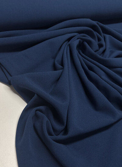 denim blue - Italian crepe - medium weight