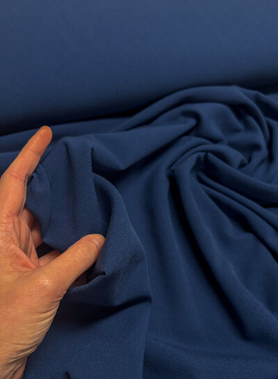 denim blue - Italian crepe - medium weight