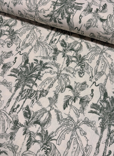 Madeline jungle groen - tetra double gauze