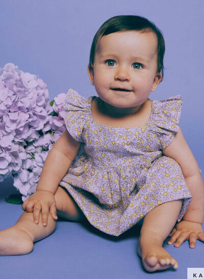 Katia fabrics sun & lilac flowers - poplin katoen