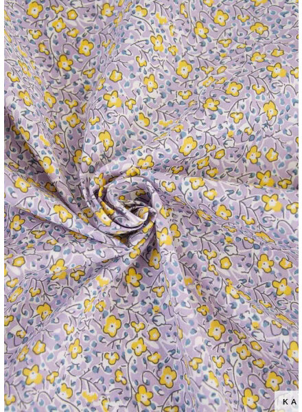 Katia fabrics sun & lilac flowers - poplin cotton