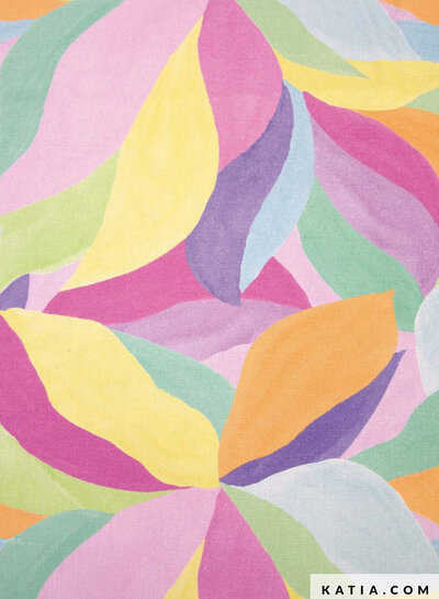 Katia fabrics kleurrijke print canvas