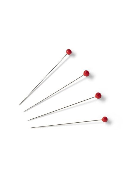 Glass head pins - extra fine - 35 * 0.4mm - 5gr (about 100 pieces)