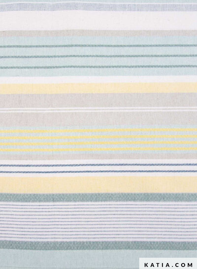 Katia fabrics Mexico funny striped recycled canvas