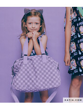 Katia fabrics lilac - bubble chess board - fabric for bags