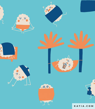 Katia fabrics sushi - laminated cotton