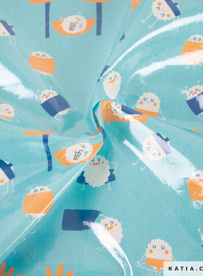 Katia fabrics sushi - gelamineerde katoen