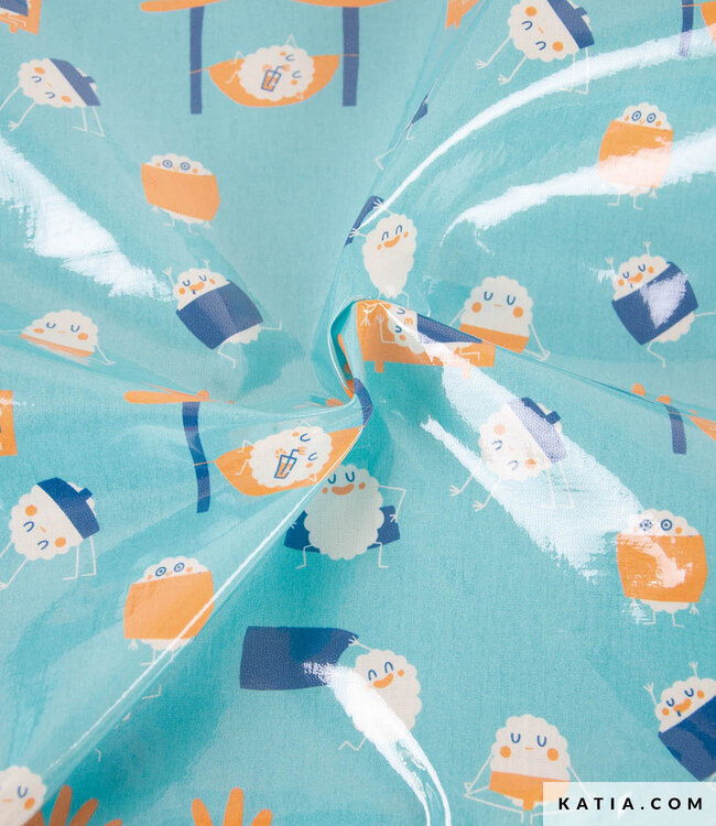 Katia fabrics sushi - gelamineerde katoen