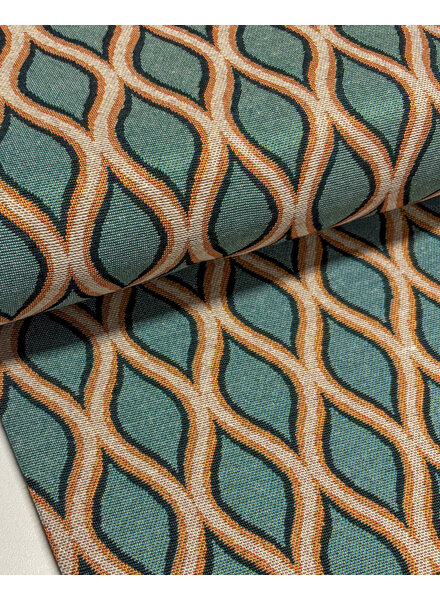 apple blue sea green - Art Deco - gobelin - canvas