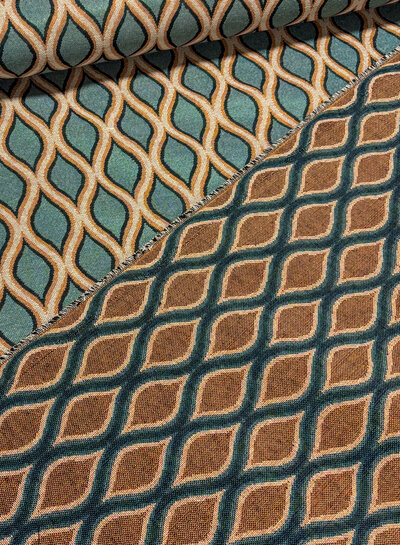 appelblauwzeegroen - Art Deco -  gobelin - canvas