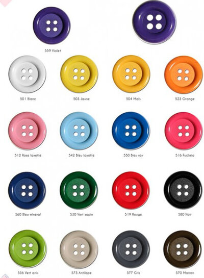 Madeline grote knoop met 4 gaatjes - 33 mm