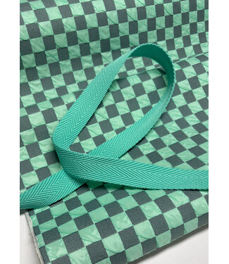 Katia fabrics mint - bubble chess board - fabric for bags