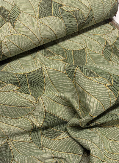 Madeline green leaves -  gobelin - canvas