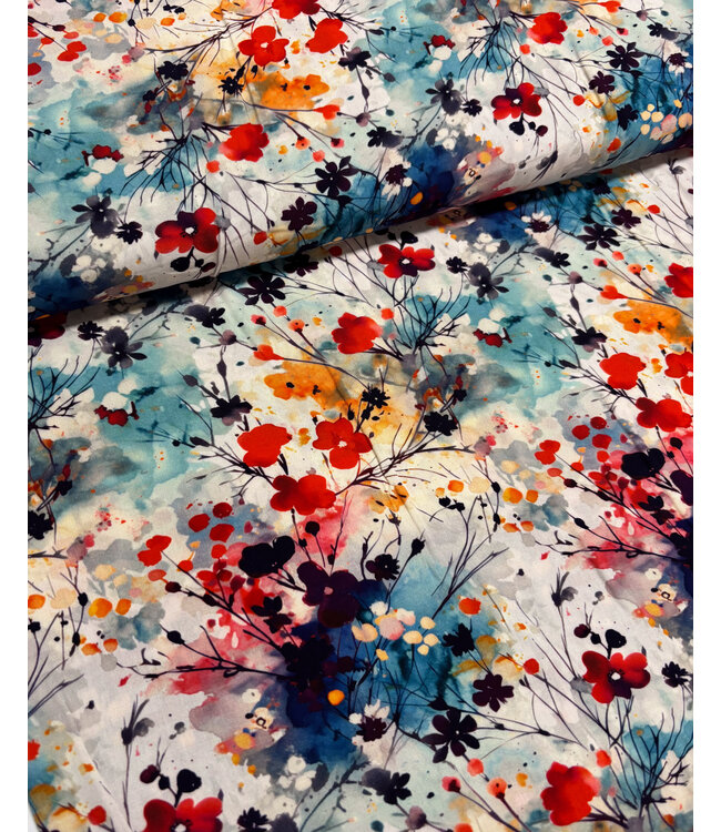 fall flowers - viscose