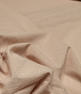 Madeline katoen voile met fijne textuur - nude