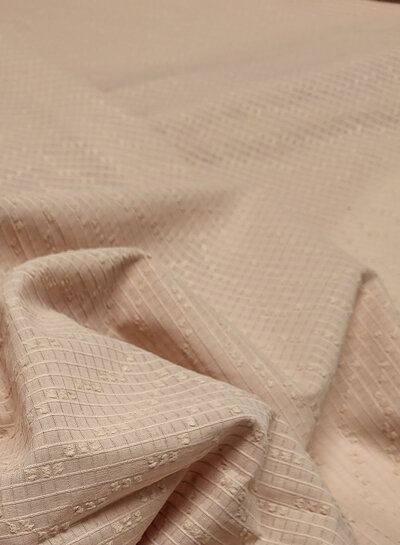 Madeline cotton voile with fine texture - nude