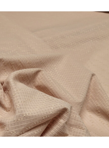 Madeline katoen voile met fijne textuur - nude