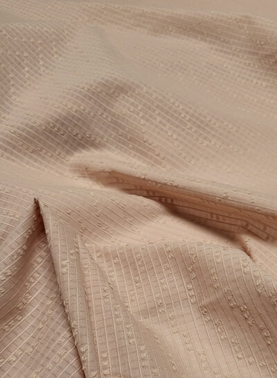 Madeline katoen voile met fijne textuur - nude