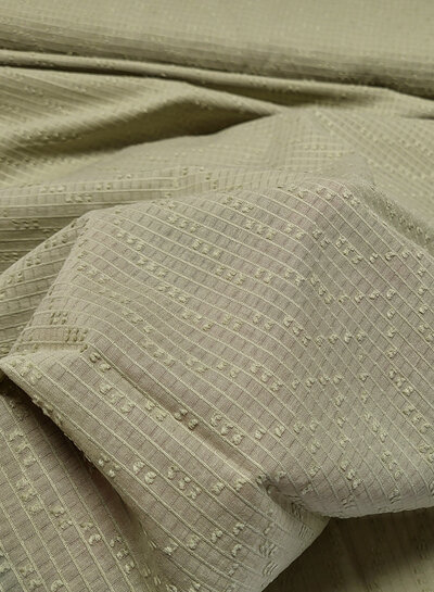 Madeline katoen voile met fijne textuur - zachtgroen