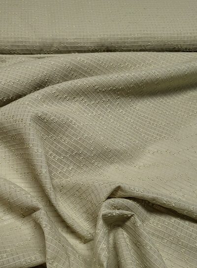 Madeline katoen voile met fijne textuur - zachtgroen