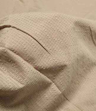 Madeline katoen voile met fijne textuur - zand