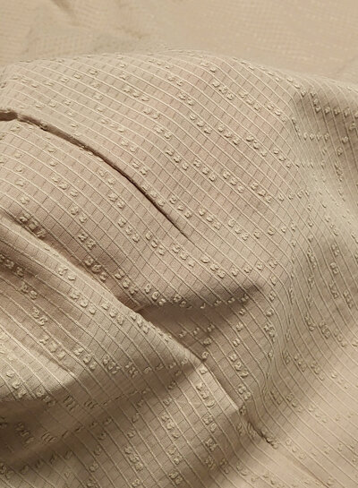 Madeline cotton voile with fine texture – sand