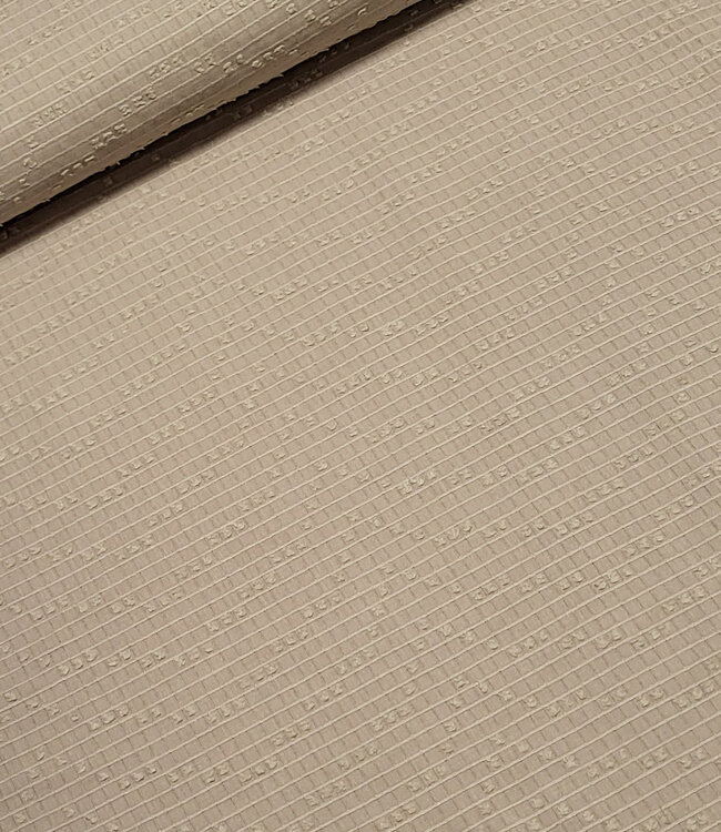 Madeline katoen voile met fijne textuur - zand