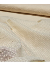 Madeline katoen voile met fijne textuur - ecru