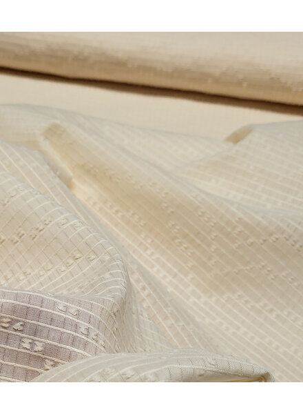 Madeline katoen voile met fijne textuur - ecru