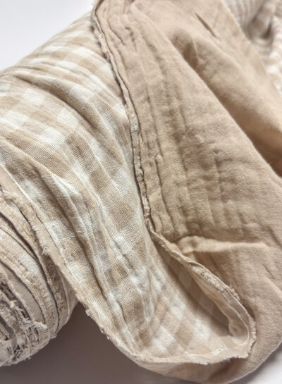 Madeline vichy tetra - double face - beige