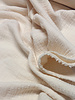 nude linen cotton mix double gauze / plain tetra