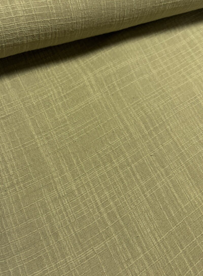 Tea green - linen cotton mix double gauze / plain tetra