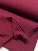 bordeaux - linen cotton mix double gauze / plain tetra