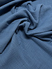 denim blue linen cotton mix double gauze / plain tetra