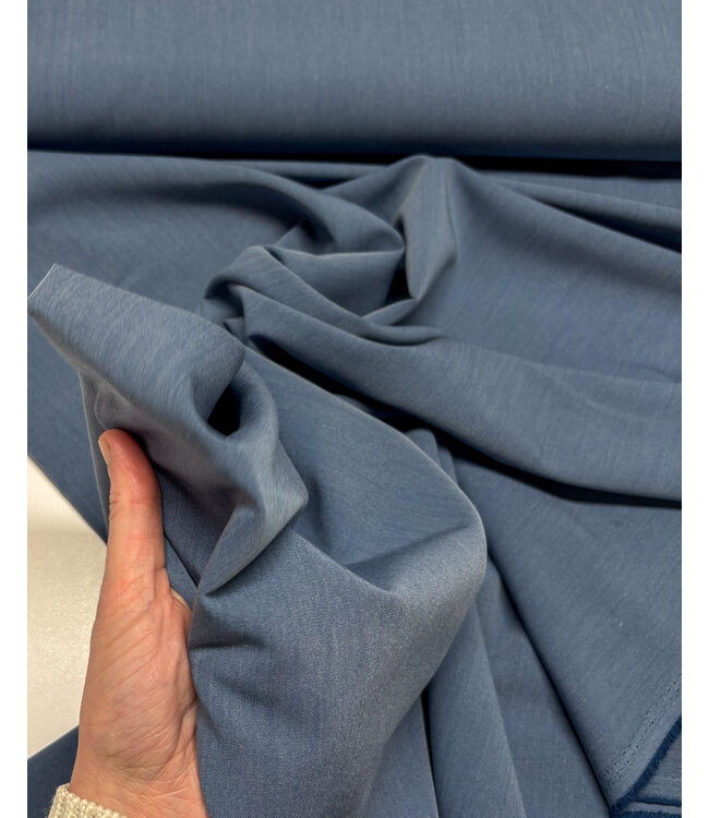 Signature signature gabardine twill - vergrijsd denimblauw