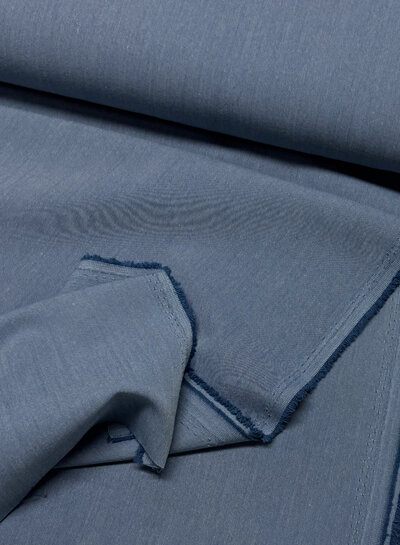 Signature signature gabardine twill - greyed denim blue