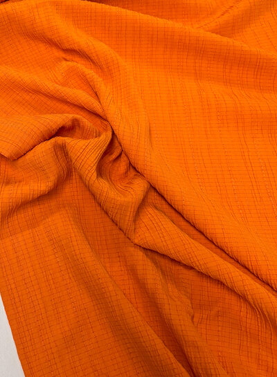 Madeline viscose with beautiful texture and slightly stretchy - orange