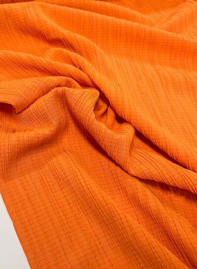 Madeline viscose with beautiful texture and slightly stretchy - orange