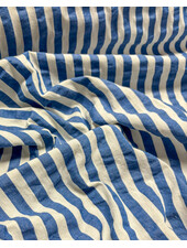 Madeline seersucker verticale strepen - blauw